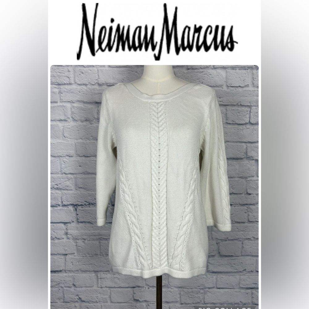 Neiman Marcus cable Knit sweater XL